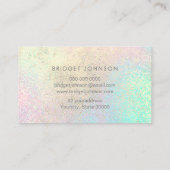 金ゴールド箔のメイクフェイクアップとヘイフェイクアグリッター 名刺 (裏面)