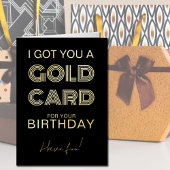 金ゴールド箔グリーティングカーおもしろいド用誕生日カード 箔グリーティングカード