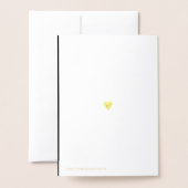 金ゴールド箔付きハートモノグラムの結婚 箔カード (裏面封筒付き)