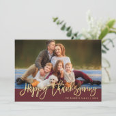 金ゴールド箔感謝祭の写真 シーズンカード (スタンド正面)