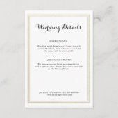 金ゴールド箔枠結婚詳細カード エンクロージャーカード (正面)