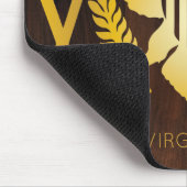 金ゴールド米ヴァージン諸島国旗セントトマスフェイクウッド マウスパッド (コーナー)