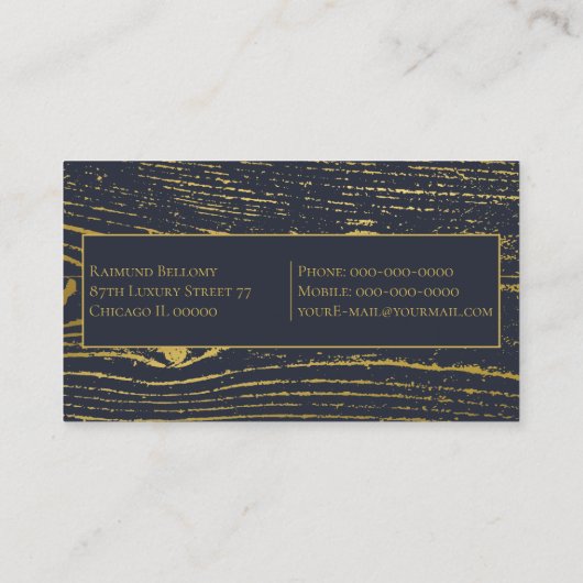 金ゴールド粒 名刺 (裏面)