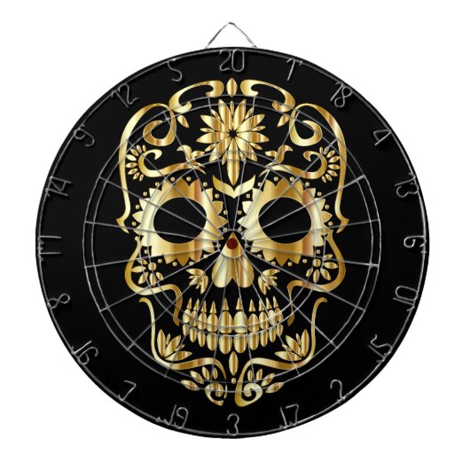 金ゴールド糖スカル ダーツボード (正面)