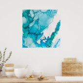 金ゴールド糸を使用したアクアテクスチャ ポスター (キッチン)