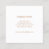 金ゴールド糸編み物かぎ スクエア名刺 (裏面)