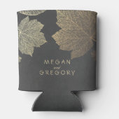 金ゴールド紅葉シャルボ素朴結婚ード 缶クーラー (裏面)