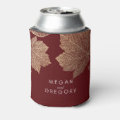 金ゴールド紅葉ブルグンディ素朴結婚ズ 缶クーラー (缶裏面)