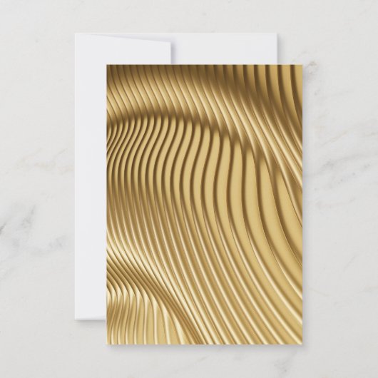 金ゴールド紙とエレガントバラ 出欠カード (裏面)