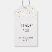 金ゴールド紙吹雪ありがとう ギフトタグ (正面)