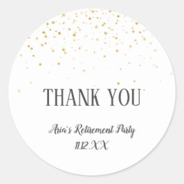 金ゴールド紙吹雪ありがとう ラウンドシール