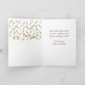 金ゴールド紙吹雪おめでとう卒業 カード (内部)