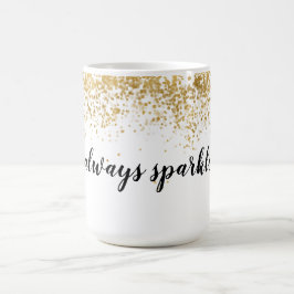 金ゴールド紙吹雪きらめく コーヒーマグカップ