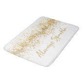 金ゴールド紙吹雪きらめく バスマット (アングル)