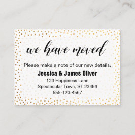 金ゴールド紙吹雪とスクリプト私たちはハンドアウトカードを移動した 名刺