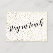 金ゴールド紙吹雪とスクリプト私たちはハンドアウトカードを移動した 名刺 (裏面)