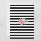 金ゴールド紙吹雪とピンクフローラ90誕生日 招待状 (裏面)