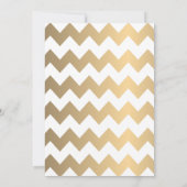 金ゴールド紙吹雪と白結婚式招待状 招待状 (裏面)