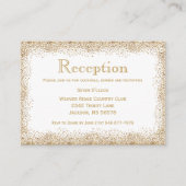 金ゴールド紙吹雪と白  エンクロージャーカード (正面)