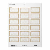 金ゴールド紙吹雪と白 ラベル (フルシート)