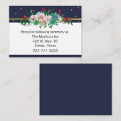 金ゴールド紙吹雪と花結婚の囲いカード エンクロージャーカード (正面/裏面)