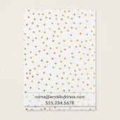 金ゴールド紙吹雪のホワイトイヤリングホルダー表示カード (裏面)