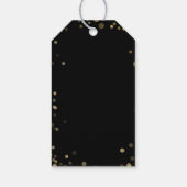 金ゴールド紙吹雪の新年への応援 ギフトタグ (裏面)