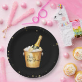 金ゴールド紙吹雪の新年への応援 ペーパープレート (パーティー)