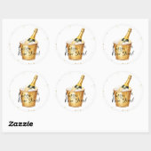 金ゴールド紙吹雪の新年への応援 ラウンドシール (シート)