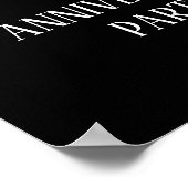 金ゴールド紙吹雪の黒記念日パーティーへようこそ ポスター (角)