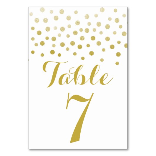 金ゴールド紙吹雪エレガントなウェディングテーブル番号カード テーブルナンバー (裏面)