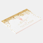 金ゴールド紙吹雪エレガントシャンパンブライダルシャワー ゲストブック (コーナー)