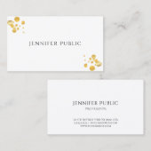 金ゴールド紙吹雪エレガントシンプルテンプレート 名刺 (正面/裏面)