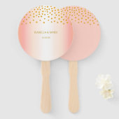 金ゴールド紙吹雪オンバラ金ゴールド ハンドファン (正面&裏面)