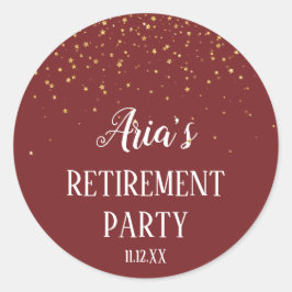 金ゴールド紙吹雪オンブルゴーニュ封筒用シール ラウンドシール