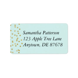 金ゴールド紙吹雪オンミントグリーン ラベル