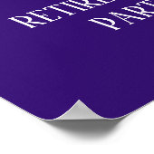 金ゴールド紙吹雪オン紫の退職パーティーへようこそ ポスター (角)