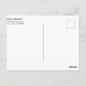 金ゴールド紙吹雪オン結婚ホワイトの宿泊施設Pos ポストカード (裏面)