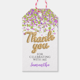 金ゴールド紙吹雪ギフトラベル ギフトタグ