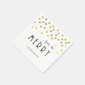 金ゴールド紙吹雪クリスマスナプキン スタンダードカクテルナプキン (角)