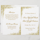 金ゴールド紙吹雪グリッター折畳みプログラム (正面/裏面)