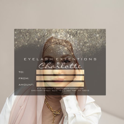 金ゴールド紙吹雪グリッター白黒証明書のギフト