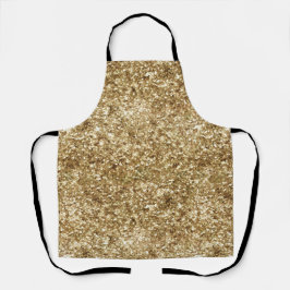 金ゴールド紙吹雪グリッター エプロン