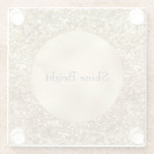 金ゴールド紙吹雪グリッター ガラスコースター (裏面)