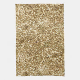 金ゴールド紙吹雪グリッター キッチンタオル