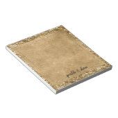 金ゴールド紙吹雪グリッター ノートパッド (アングル)