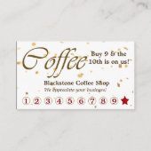 金ゴールド紙吹雪コーヒーロイヤリティ ロイヤリティカード (正面)