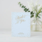 金ゴールド紙吹雪スターズブルーサンキューカード サンキューカード (スタンド正面)