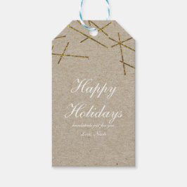 金ゴールド紙吹雪スティッククリスマスホリデーギフトラベル ギフトタグ