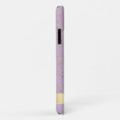 金ゴールド紙吹雪ストライプロータス Case-Mate iPhoneケース (裏面/右)